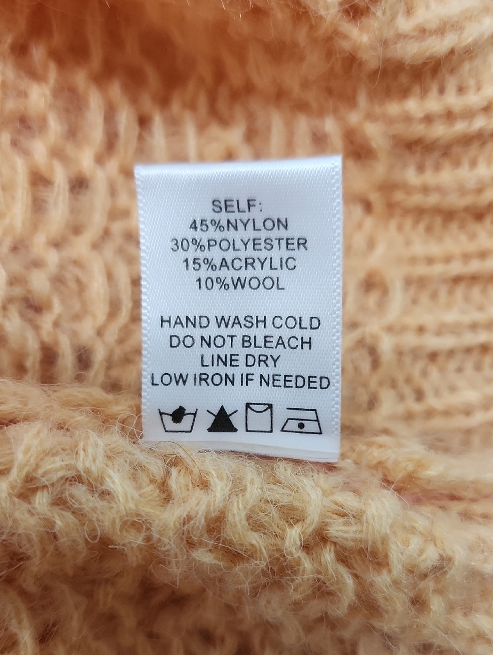 Lalavon Cozy Aesthetic Sweetheart Stitch Striped Cropped Sweater Pink Yellow M - Picture 10 of 16